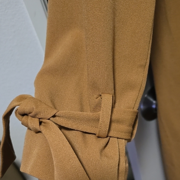 LC Lauren Conrad Tan Pleated Tie Front Sundress - Picture 7 of 11